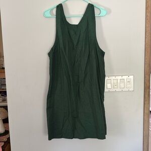 Free People Linen Dress. Dark Teal/Green. Size XL